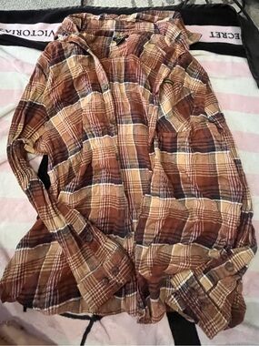 Stanley Men’s Brown & Cream Plaid Button-Down Shirt